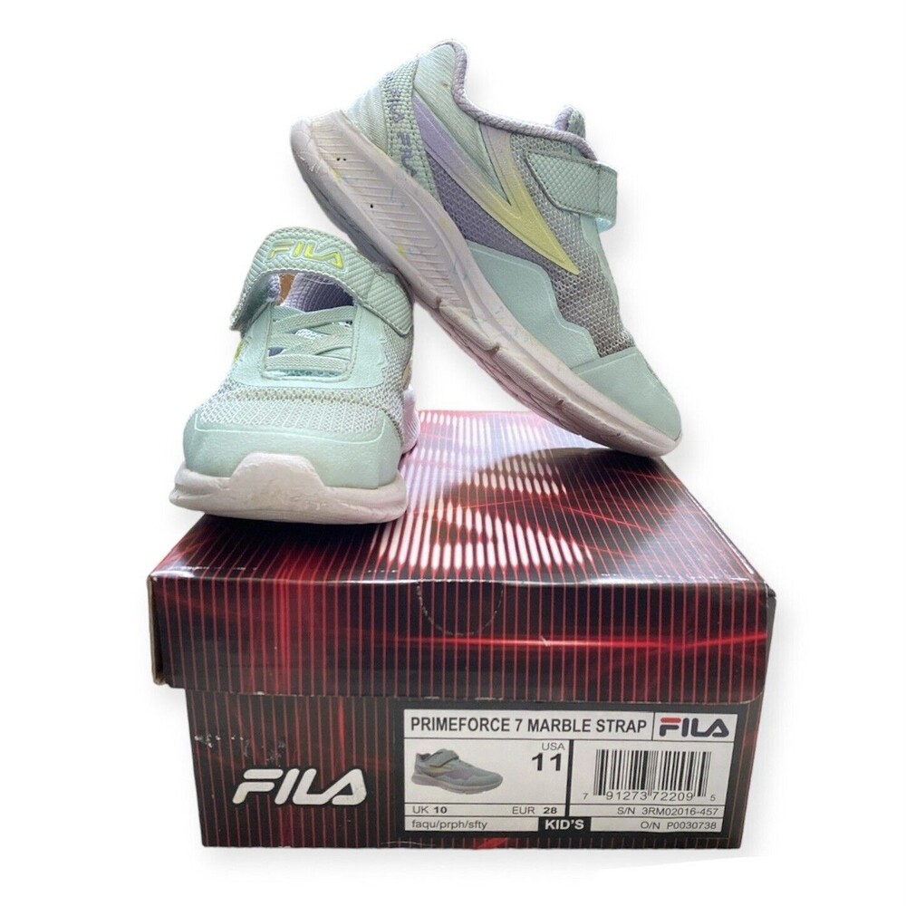 FILA Sneakers Size 11 Kids Gym Shoes Strap Kids Girls Slip-On Primeforce 7